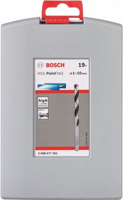 Набір свердел HSS PointTeQ по металу Bosch, 19 шт (2608577351) фото