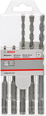 Набор буров Bosch SDS Plus-1 5/6/6/8/10*160 мм (2608579119) фото
