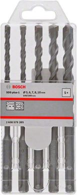 Набір бурів Bosch SDS Plus-1 5/6/7/8/10 * 160 мм (2608579285) фото